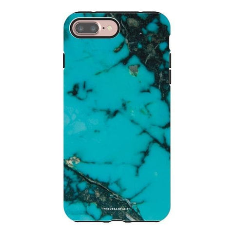 iPhone 7 Plus/8 Plus Gloss (High Sheen) Turquoise Stone Print Tough Phone Case - The Urban Flair
