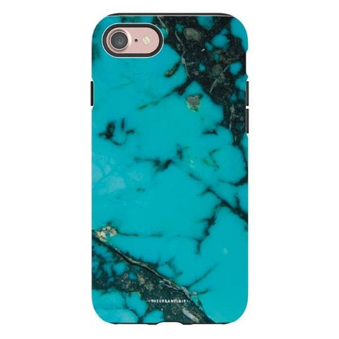 Turquoise Stone Print Tough Phone Case iPhone 7/8 Satin [Semi-Matte] exclusively offered by The Urban Flair