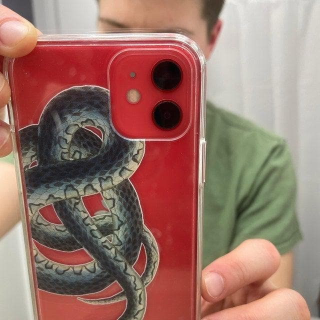 Vintage Snake Clear Phone Case for Apple iPhone 15 (& more!)– The