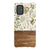 Vintage Wild Flower & Wood Print Tough Phone Case Galaxy A71 5G Gloss [High Sheen] exclusively offered by The Urban Flair