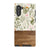 Vintage Wild Flower & Wood Print Tough Phone Case Galaxy Note 10 Gloss [High Sheen] exclusively offered by The Urban Flair