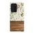 Vintage Wild Flower & Wood Print Tough Phone Case Galaxy Note 20 Ultra Gloss [High Sheen] exclusively offered by The Urban Flair