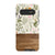 Vintage Wild Flower & Wood Print Tough Phone Case Galaxy S10 Gloss [High Sheen] exclusively offered by The Urban Flair