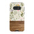Vintage Wild Flower & Wood Print Tough Phone Case Galaxy S10e Gloss [High Sheen] exclusively offered by The Urban Flair