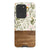 Vintage Wild Flower & Wood Print Tough Phone Case Galaxy S20 Ultra Gloss [High Sheen] exclusively offered by The Urban Flair