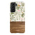 Vintage Wild Flower & Wood Print Tough Phone Case Galaxy S21 Gloss [High Sheen] exclusively offered by The Urban Flair