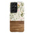 Vintage Wild Flower & Wood Print Tough Phone Case Galaxy S21 Ultra Gloss [High Sheen] exclusively offered by The Urban Flair