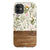 Vintage Wild Flower & Wood Print Tough Phone Case iPhone 11 Gloss [High Sheen] exclusively offered by The Urban Flair