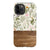 Vintage Wild Flower & Wood Print Tough Phone Case iPhone 11 Pro Gloss [High Sheen] exclusively offered by The Urban Flair