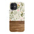 Vintage Wild Flower & Wood Print Tough Phone Case iPhone 12 Gloss [High Sheen] exclusively offered by The Urban Flair