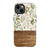 Vintage Wild Flower & Wood Print Tough Phone Case iPhone 13 Gloss [High Sheen] exclusively offered by The Urban Flair