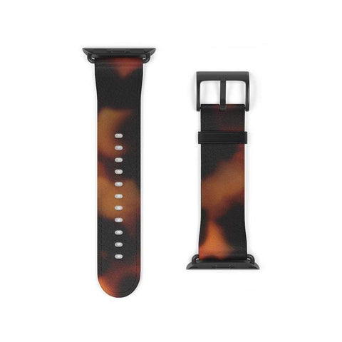 Shop The Warm Tone Tortoise Shell Apple Watch Band Exclusively at The Urban Flair - Trendy Faux/Vegan Leather iWatch Straps - Affordable Replacements Bands For Women