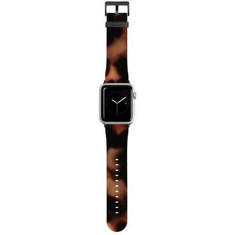 Shop The Warm Tone Tortoise Shell Apple Watch Band Exclusively at The Urban Flair - Trendy Faux/Vegan Leather iWatch Straps - Affordable Replacements Bands For Women