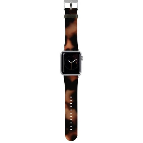 Shop The Warm Tone Tortoise Shell Apple Watch Band Exclusively at The Urban Flair - Trendy Faux/Vegan Leather iWatch Straps - Affordable Replacements Bands For Women