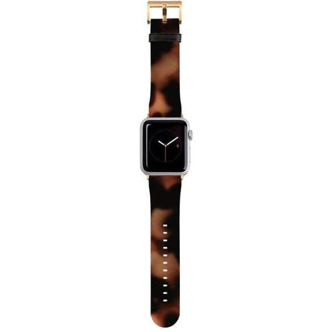 Shop The Warm Tone Tortoise Shell Apple Watch Band Exclusively at The Urban Flair - Trendy Faux/Vegan Leather iWatch Straps - Affordable Replacements Bands For Women