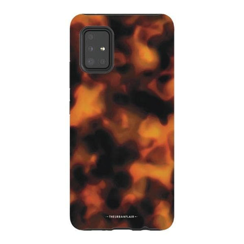Galaxy A51 5G Gloss (High Sheen) Warm Tortoise Shell Print Tough Phone Case - The Urban Flair