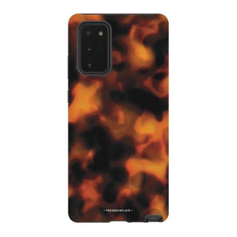 Galaxy Note 20 Satin (Semi-Matte) Warm Tortoise Shell Print Tough Phone Case - The Urban Flair