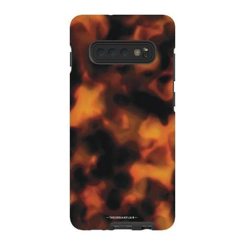 Galaxy S10 Plus Gloss (High Sheen) Warm Tortoise Shell Print Tough Phone Case - The Urban Flair