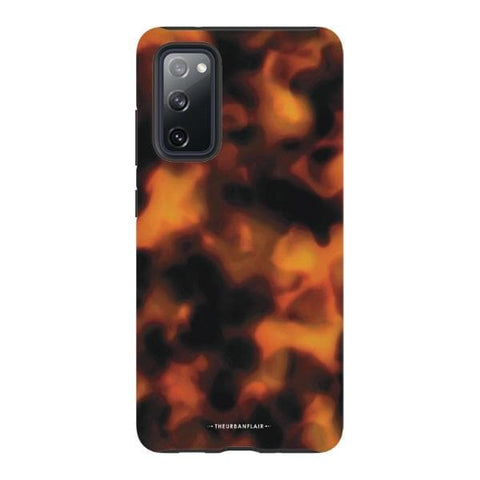 Galaxy S20 FE Satin (Semi-Matte) Warm Tortoise Shell Print Tough Phone Case - The Urban Flair