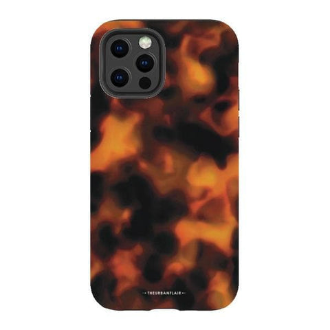 iPhone 12 Pro Gloss (High Sheen) Warm Tortoise Shell Print Tough Phone Case - The Urban Flair