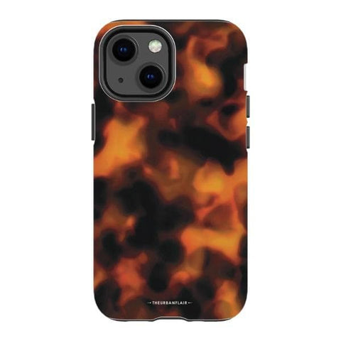 iPhone 13 Mini Gloss (High Sheen) Warm Tortoise Shell Print Tough Phone Case - The Urban Flair