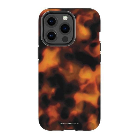 iPhone 13 Pro Gloss (High Sheen) Warm Tortoise Shell Print Tough Phone Case - The Urban Flair