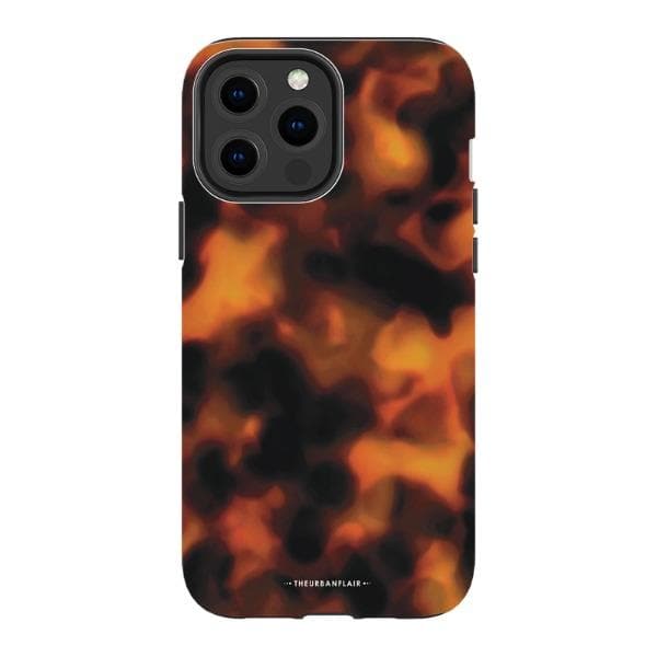 Warm Tortoise Shell Print Tough Phone Case for Apple iPhone 13