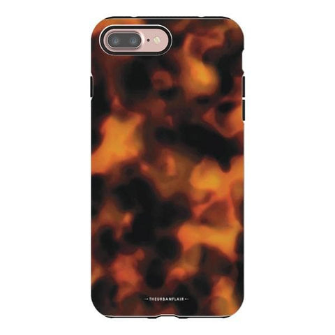 iPhone 7 Plus/8 Plus Gloss (High Sheen) Warm Tortoise Shell Print Tough Phone Case - The Urban Flair