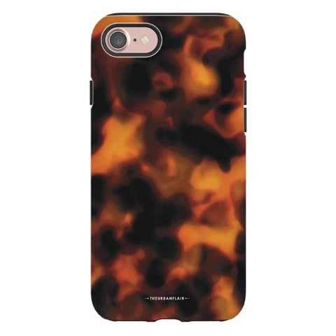 Warm Tortoise Shell Print Tough Phone Case iPhone 7/8 Satin [Semi-Matte] exclusively offered by The Urban Flair