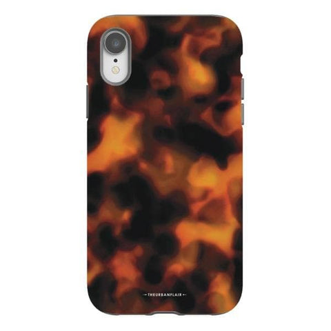 iPhone XR Gloss (High Sheen) Warm Tortoise Shell Print Tough Phone Case - The Urban Flair