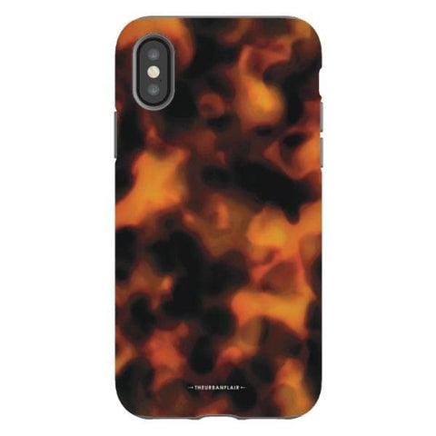 iPhone X/XS Gloss (High Sheen) Warm Tortoise Shell Print Tough Phone Case - The Urban Flair