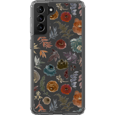 Winter Watercolor Wild Flowers Clear Phone Case