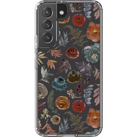 Winter Watercolor Wild Flowers Clear Phone Case