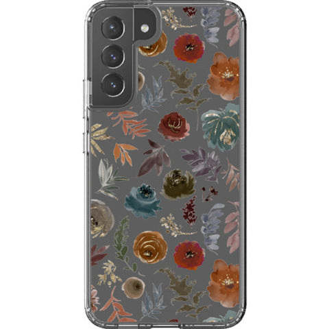 Winter Watercolor Wild Flowers Clear Phone Case