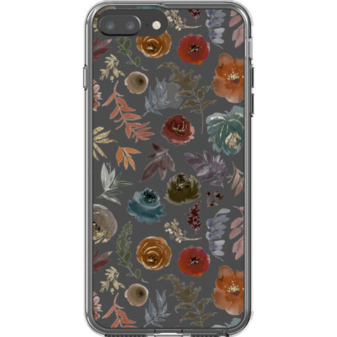 Winter Watercolor Wild Flowers Clear Phone Case