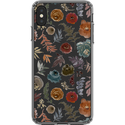 Winter Watercolor Wild Flowers Clear Phone Case